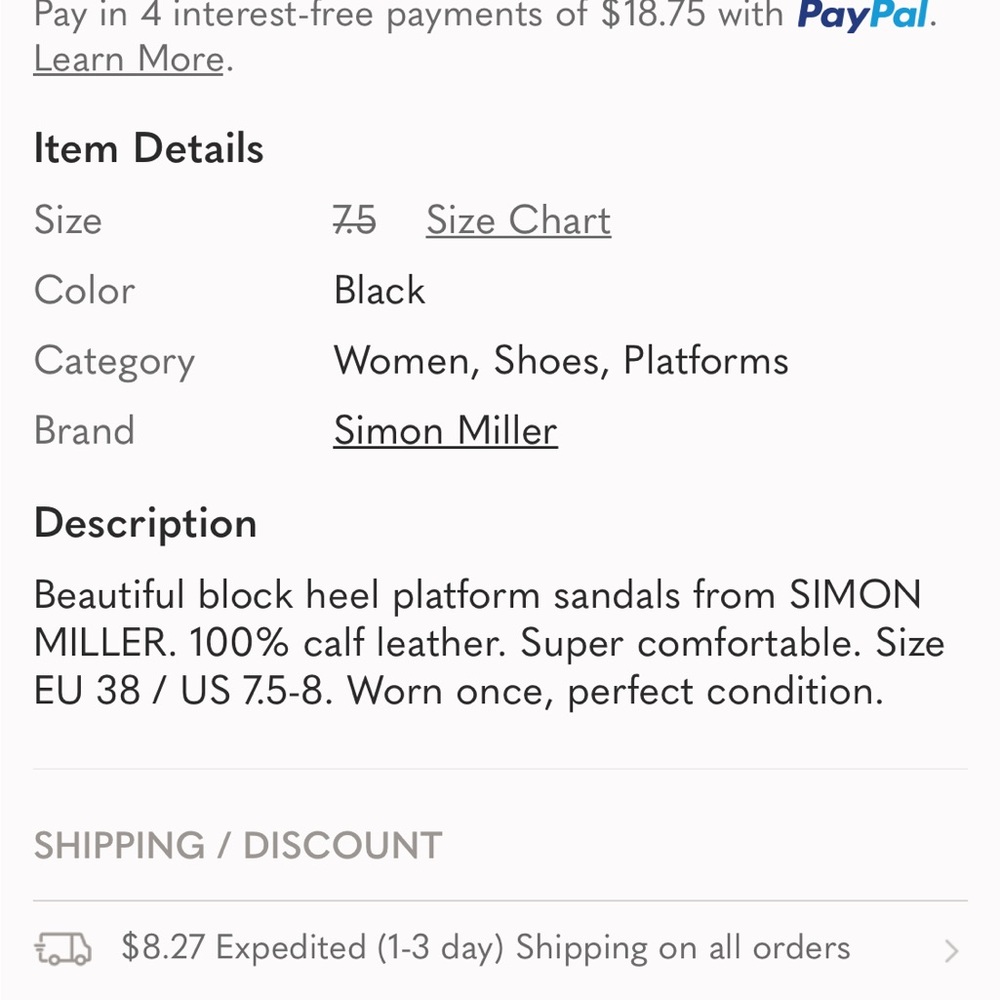 Simon Miller Low Raid Black Platform Sandals Slid… - image 5